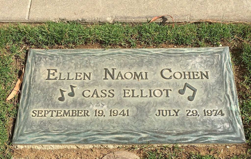 The tombstone of "Mama" Cass Elliot